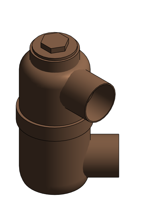 Fitting Trap Swivel Drum NIBCO CxC Plug Cast 891