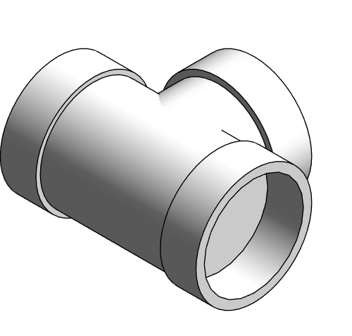 Fitting Vent Tee NIBCO HxHxH PVC DWV 4811 V