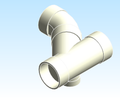 Fitting Wye Combo Left Side Inlet 45 Westlake HxHxHxH PVC DWV D Series