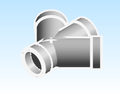 Fitting Wye Double 45 Equal Reducing Westlake HxHxHxH PVC DWV DH Series