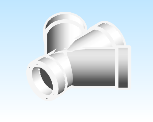 Fitting Wye Double 45 Equal Reducing Westlake HxHxHxH PVC DWV DL Series Metric