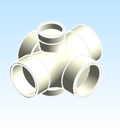 Fitting Wye Double Sanitary Left Right Side Inlet Westlake HxHxHxHxHxH PVC DWV D Series