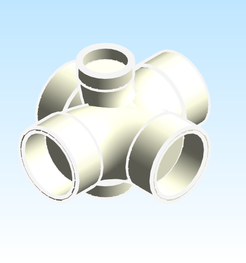 Fitting Wye Double Sanitary Left Right Side Inlet Westlake HxHxHxHxHxH PVC DWV D Series