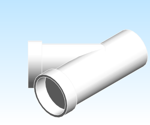 Fitting Wye Street Equal Reducing NIBCO HxSpgxH PVC DWV 4810 2