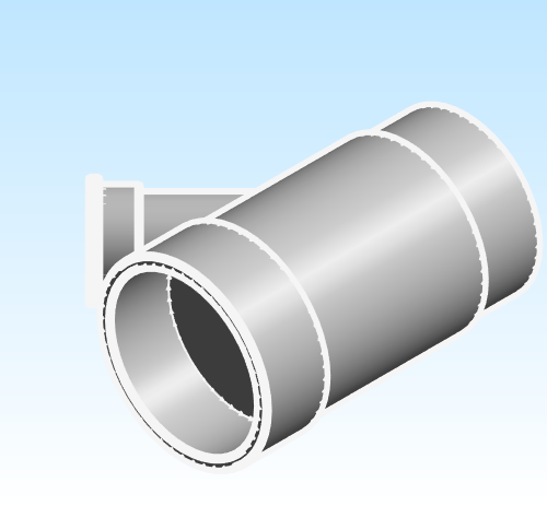 Fitting Wye Adapter 45 Westlake HxSpgxH PVC DWV DH Series Metric