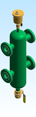 Hydraulic Separator Caleffi 549 Flanged Commercial Steel