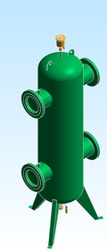Hydraulic Separator Caleffi NA549 Free Standing Flanged Commercial Steel