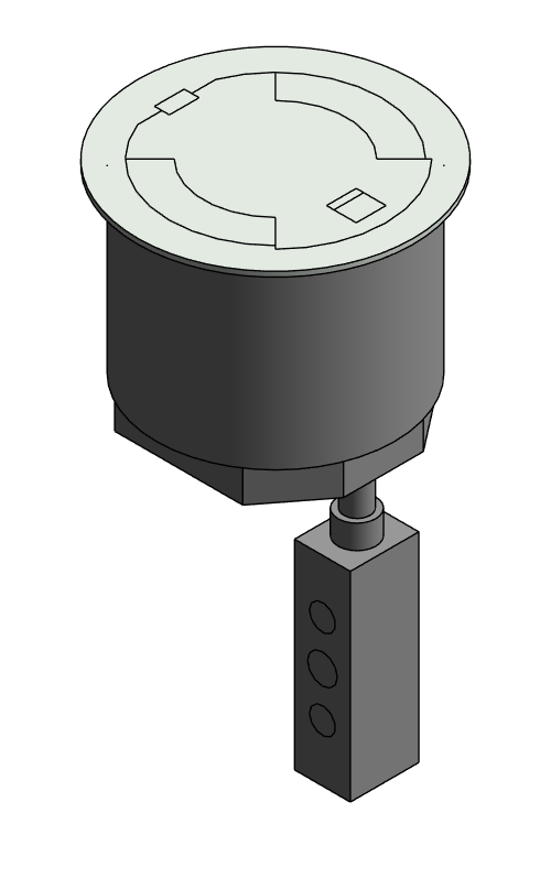 Poke Thru Evolution 8AT Series Wiremold Assembly