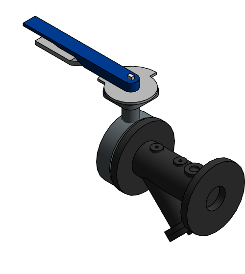 Strainer Y W Butterfly Valve Assembly NIBCO F 721 AP SL Handle