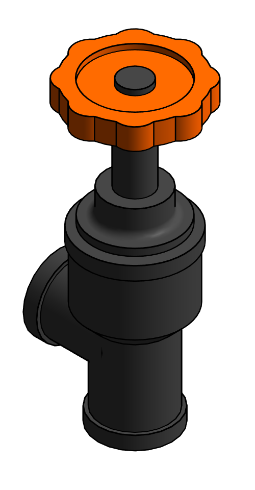 Valve Angle Globe NIBCO Chemtrol PVC 80 FPTxFPT T45AC V