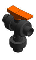 Valve Ball 3 Way Diverter NIBCO Chemtrol PVC 80 T45D2 E