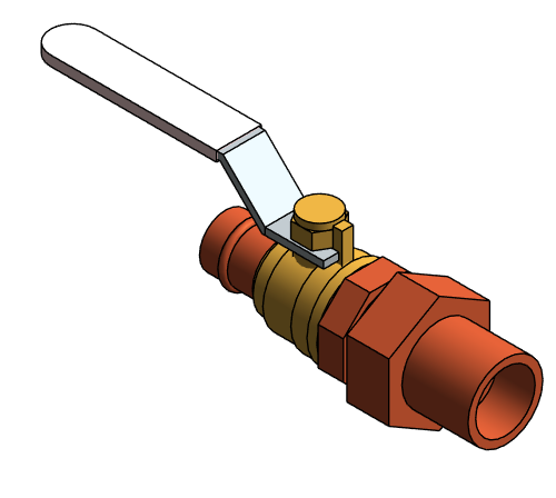 Valve Ball NIBCO Press System Lead Free Brass PCFU FP 600A LF