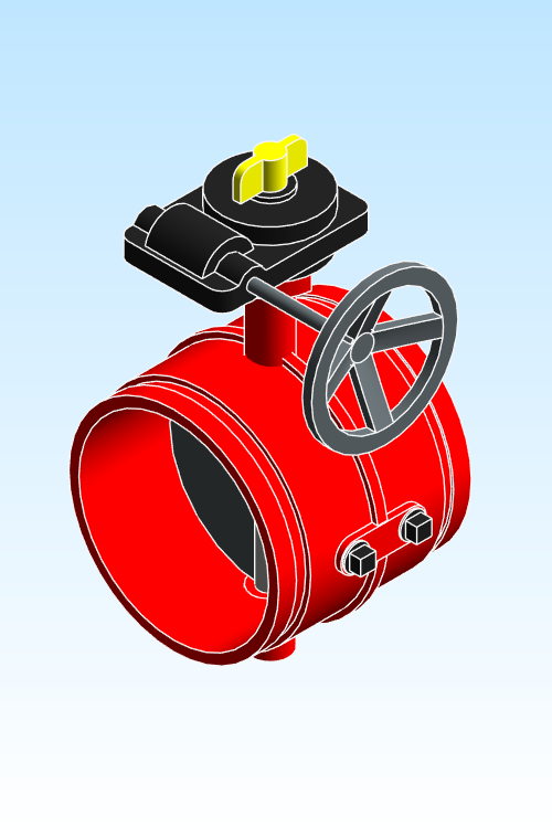 Valve Butterfly KENNEDY VALVE Ductile Iron 02GC Normally Closed