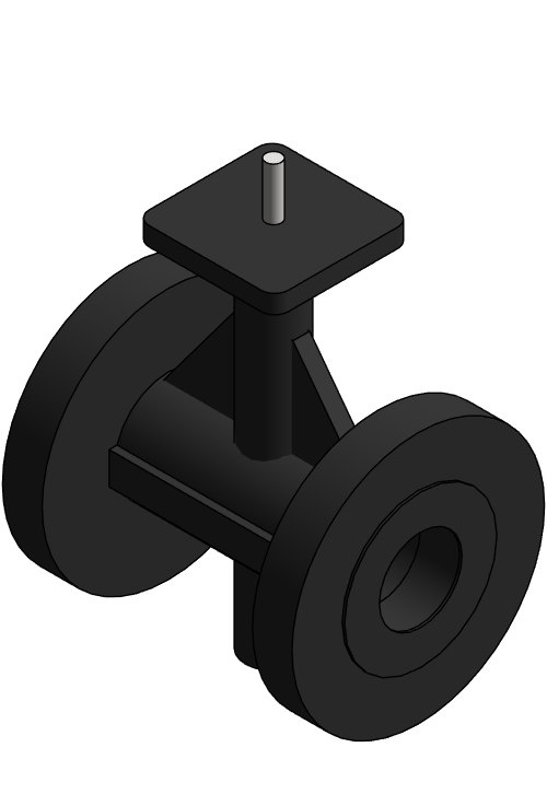Valve Butterfly NIBCO Ductile Iron FD5775 Metric Flange Bare