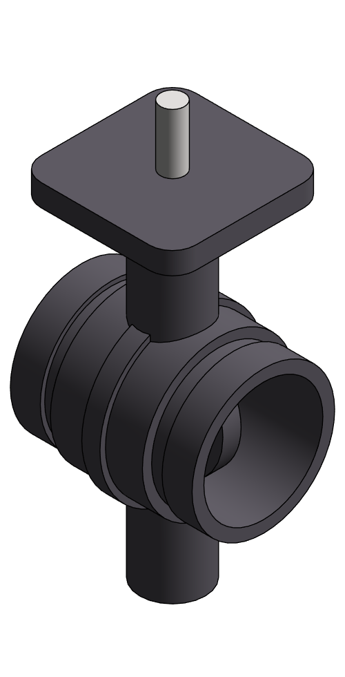 Valve Butterfly NIBCO Ductile Iron GD4765 Metric Groove Bare