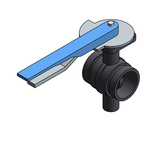 Valve Butterfly NIBCO Ductile Iron GD4765 Metric Groove Handle