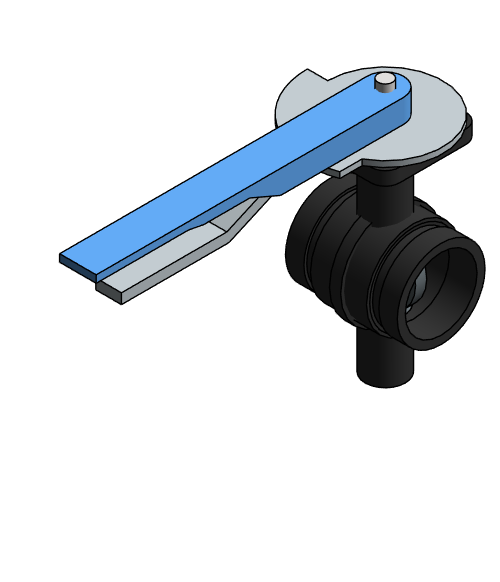 Valve Butterfly NIBCO Ductile Iron GD4765N Metric Groove Handle