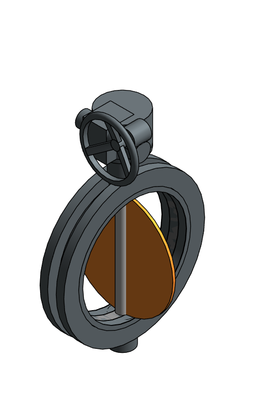 Valve Butterfly NIBCO Ductile Iron LD1122 Large Diameter Lug Gear