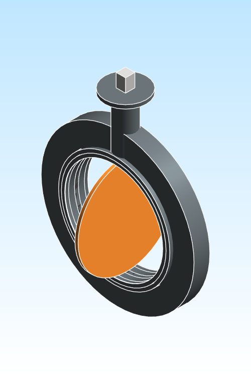 Valve Butterfly NIBCO Ductile Iron LD2010 Large Diameter Lug Bare