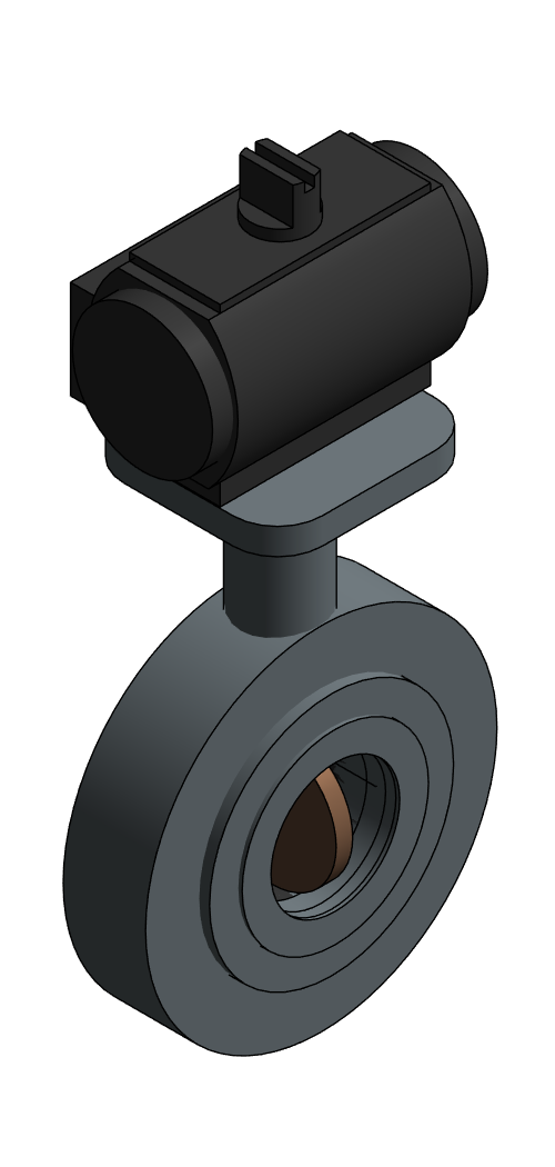 Valve Butterfly NIBCO Ductile Iron LDL000 Lug Pneumatic Actuator