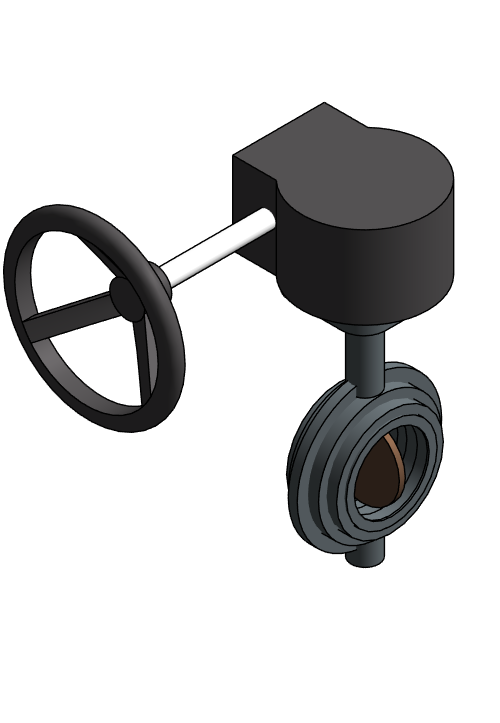 Valve Butterfly NIBCO Ductile Iron WD2100 Wafer Gear