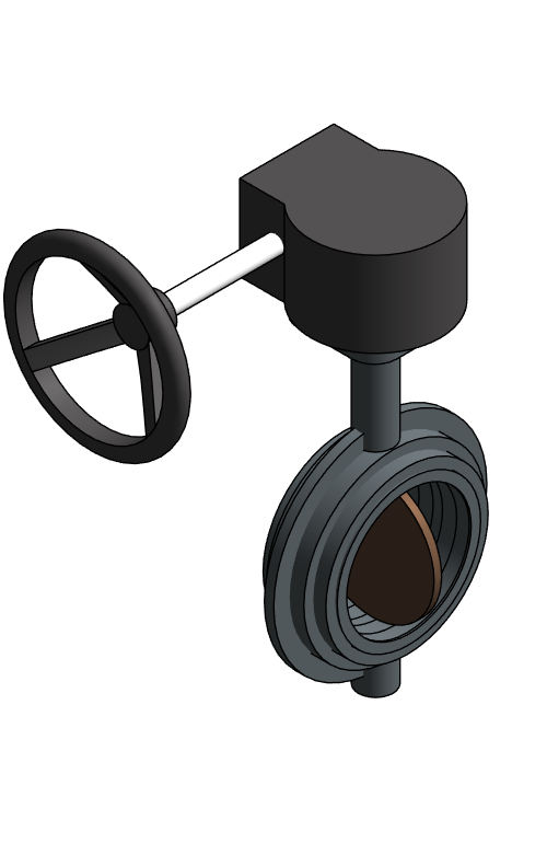 Valve Butterfly NIBCO Ductile Iron WD3100 Wafer Gear