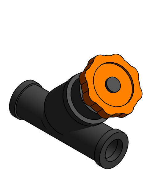 Valve Globe Y NIBCO Chemtrol PVC 80 FPTxFPT T45YP V