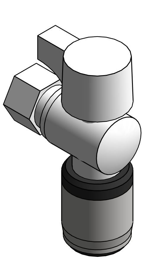Valve Stop Angle EvoPEX LF Brass