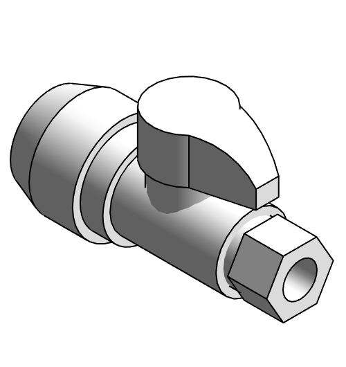Valve Stop Straight SharkBite LF Chrome