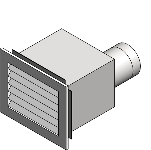 Zone Register Terminal Exhaust Aldes Wall Mount ZRT W