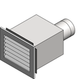 Zone Register Terminal Exhaust Fire Damper Aldes Wall Mount ZRT W F