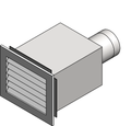 Zone Register Terminal Supply Fire Damper Aldes Wall Mount ZRT WS F
